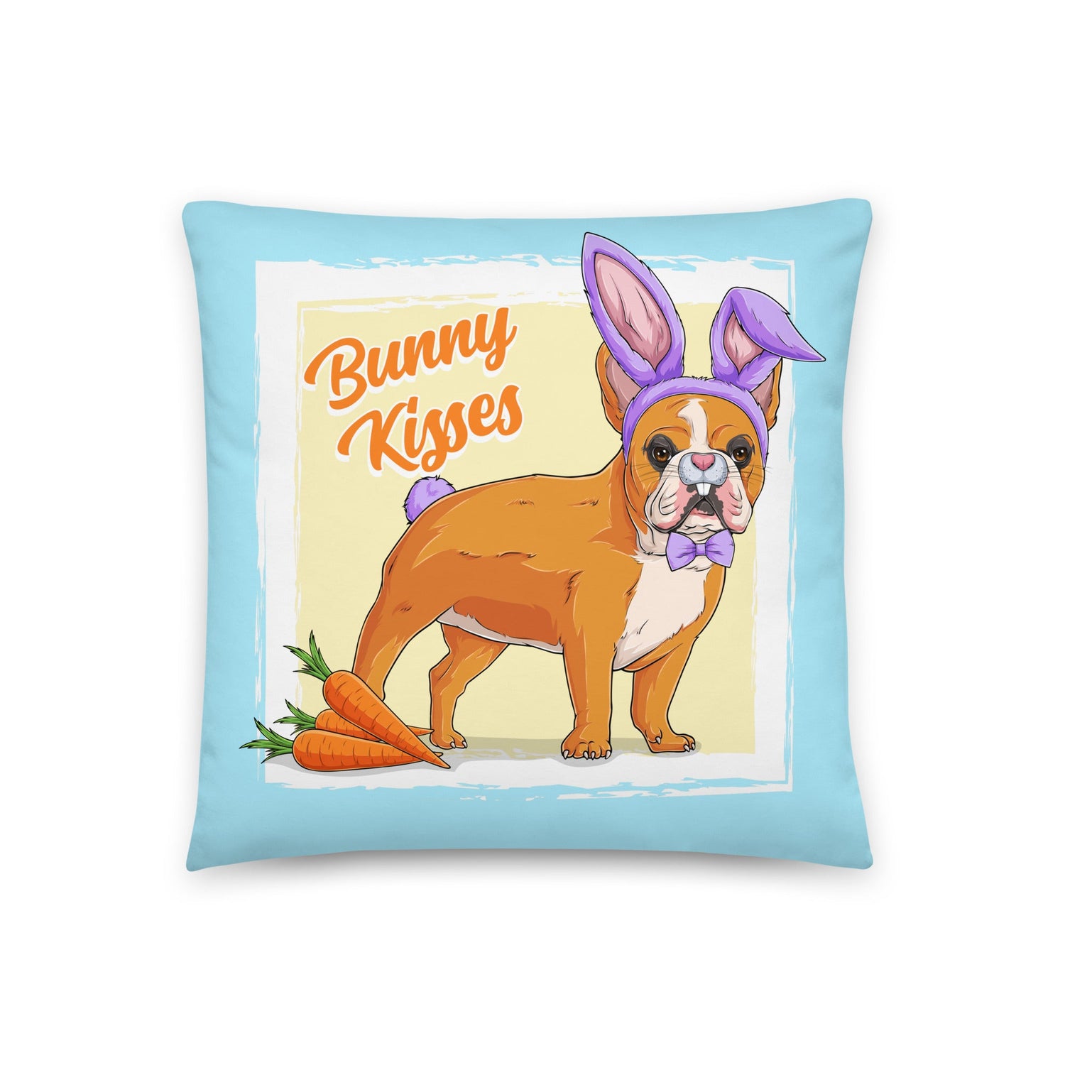 Bunny Kisses Throw Pillow