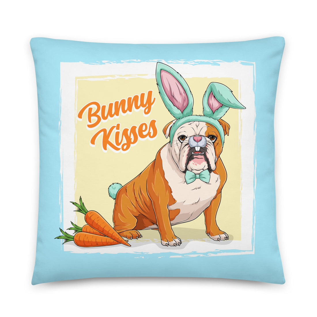 Bunny Kisses Throw Pillow