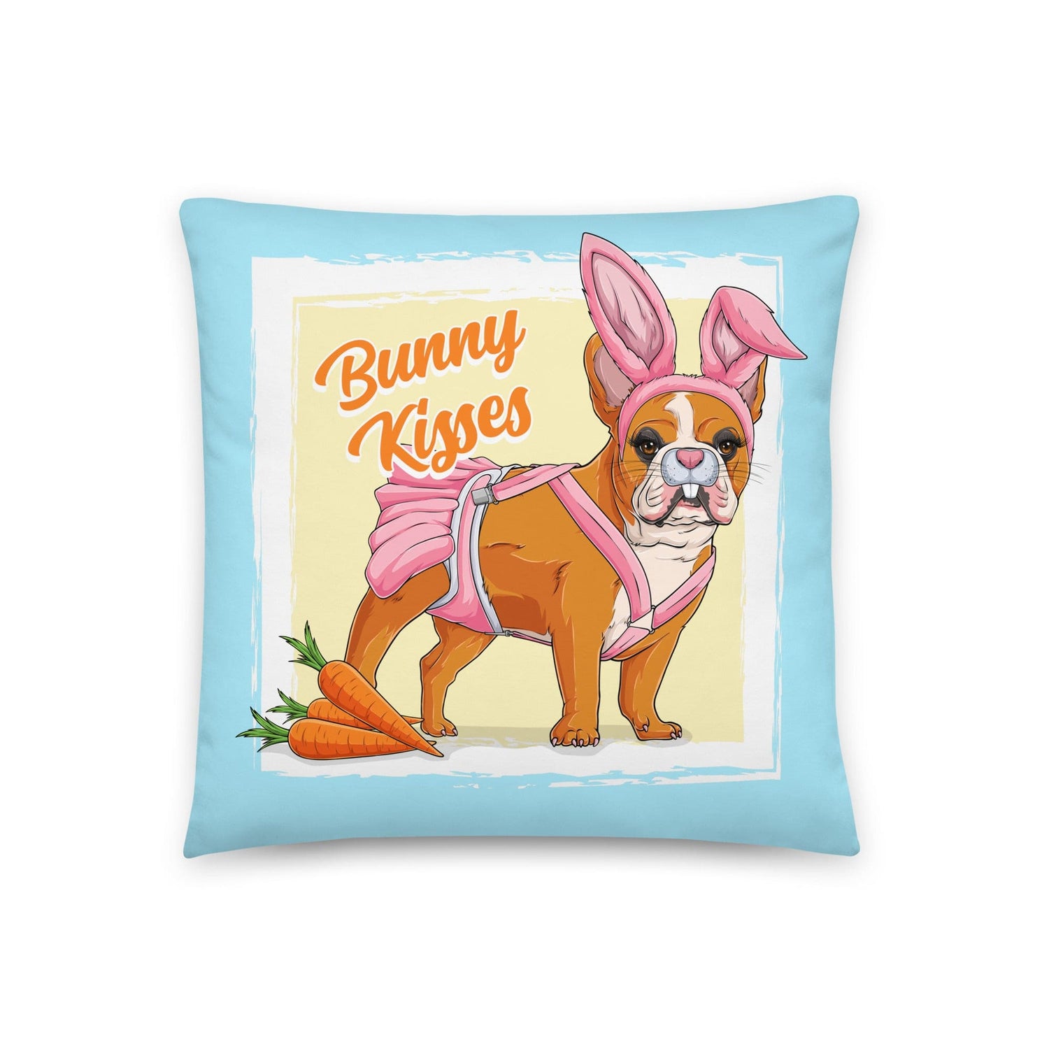 Bunny Kisses Throw Pillow
