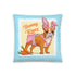 Bunny Kisses Throw Pillow