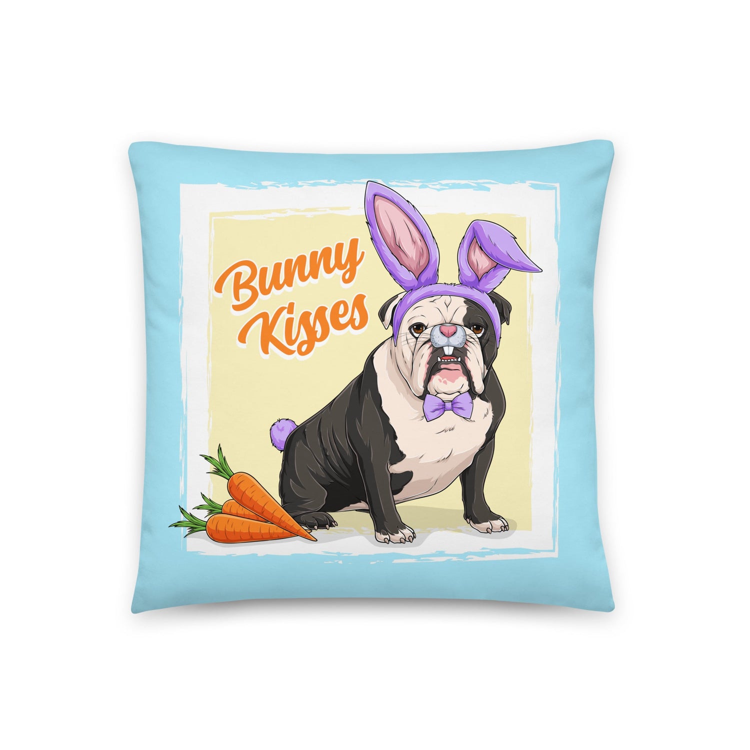 Bunny Kisses Throw Pillow