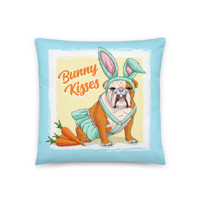 Bunny Kisses Throw Pillow