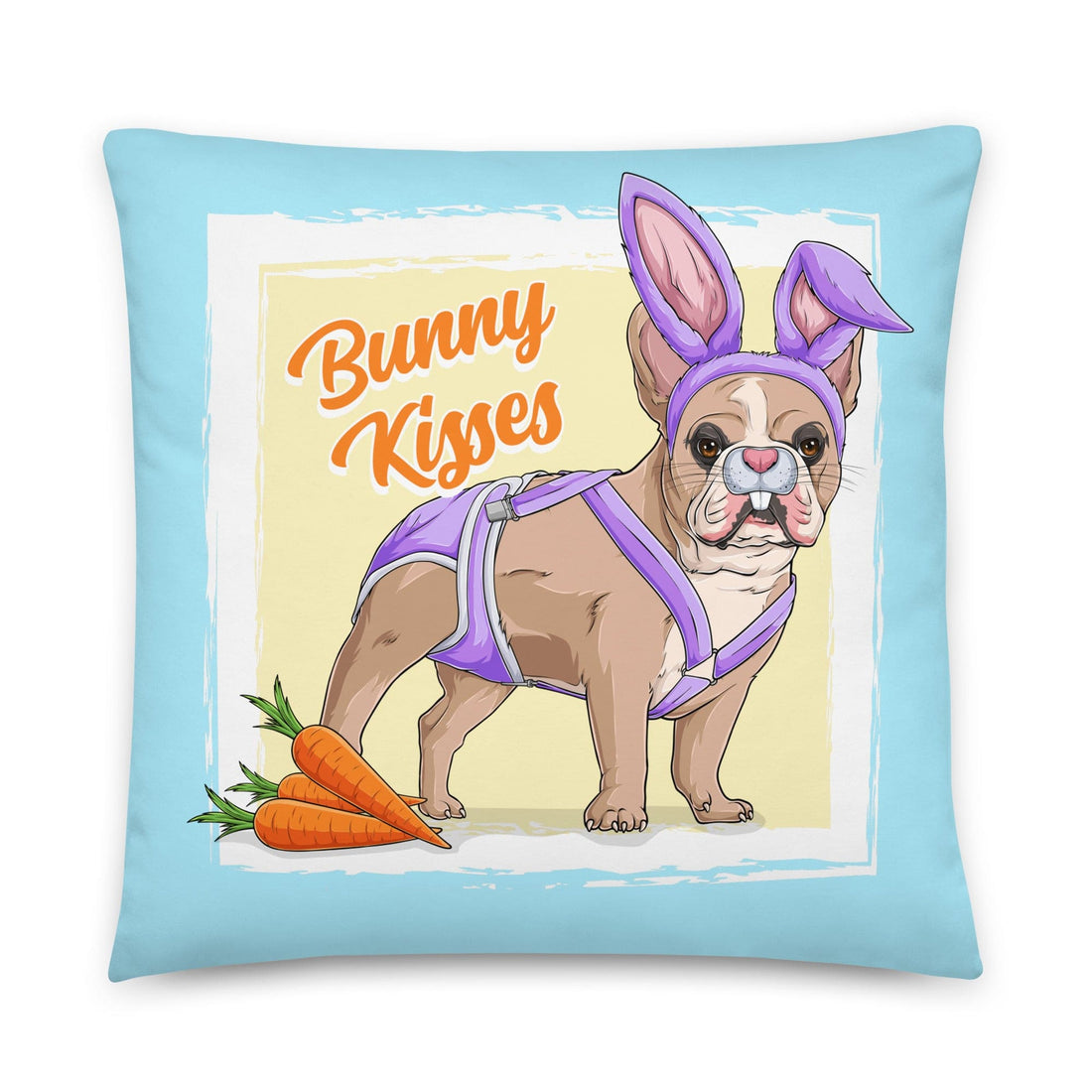 Bunny Kisses Throw Pillow