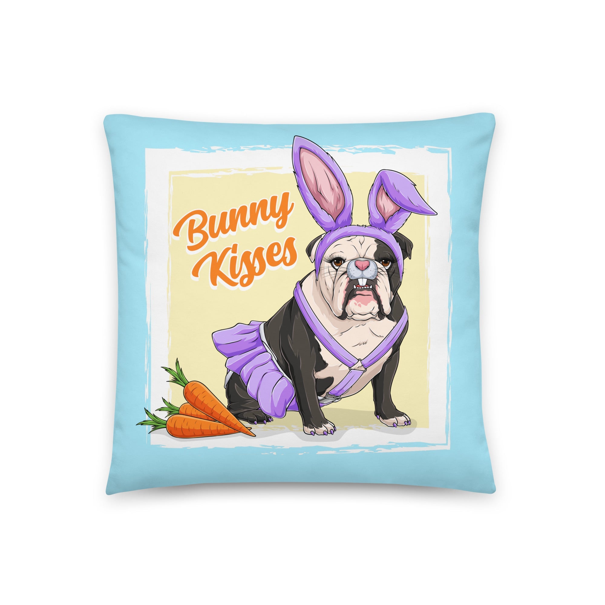 Bunny Kisses Throw Pillow