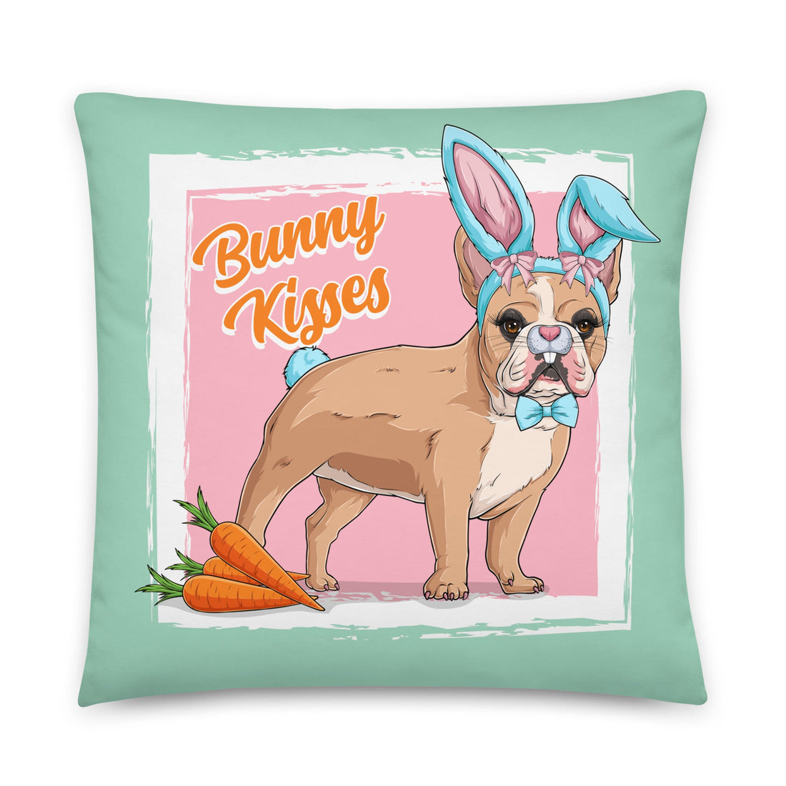 Bunny Kisses Throw Pillow