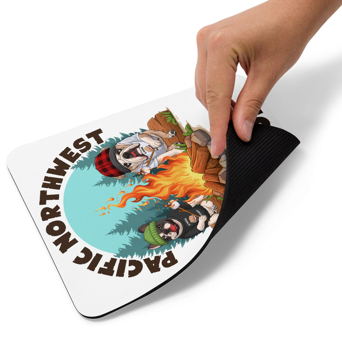 &quot;Campfire Bullies&quot; Pacific Northwest Bulldog Rescue Mouse Pad