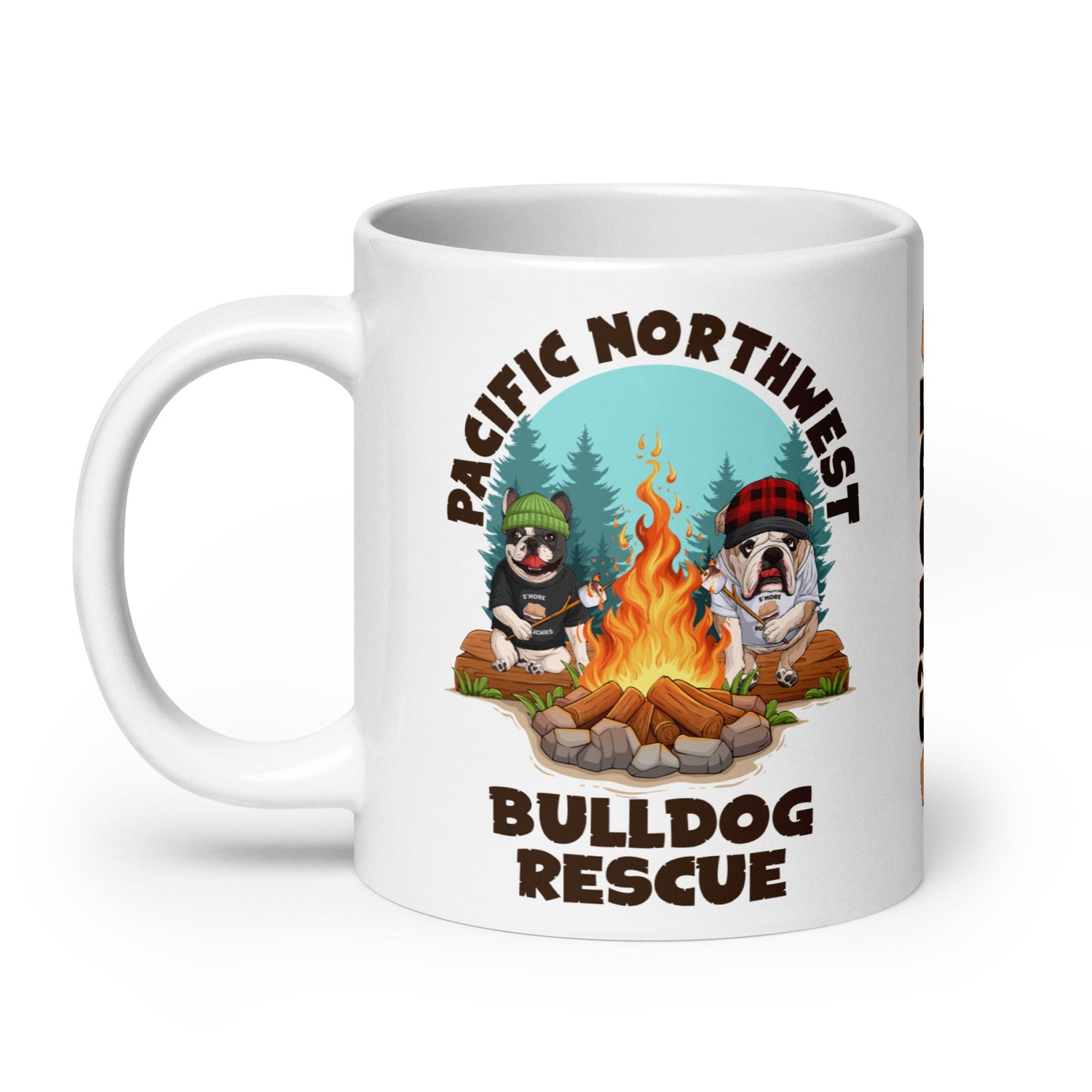 &quot;Campfire Bullies&quot; Pacific Northwest Bulldog Rescue Mug