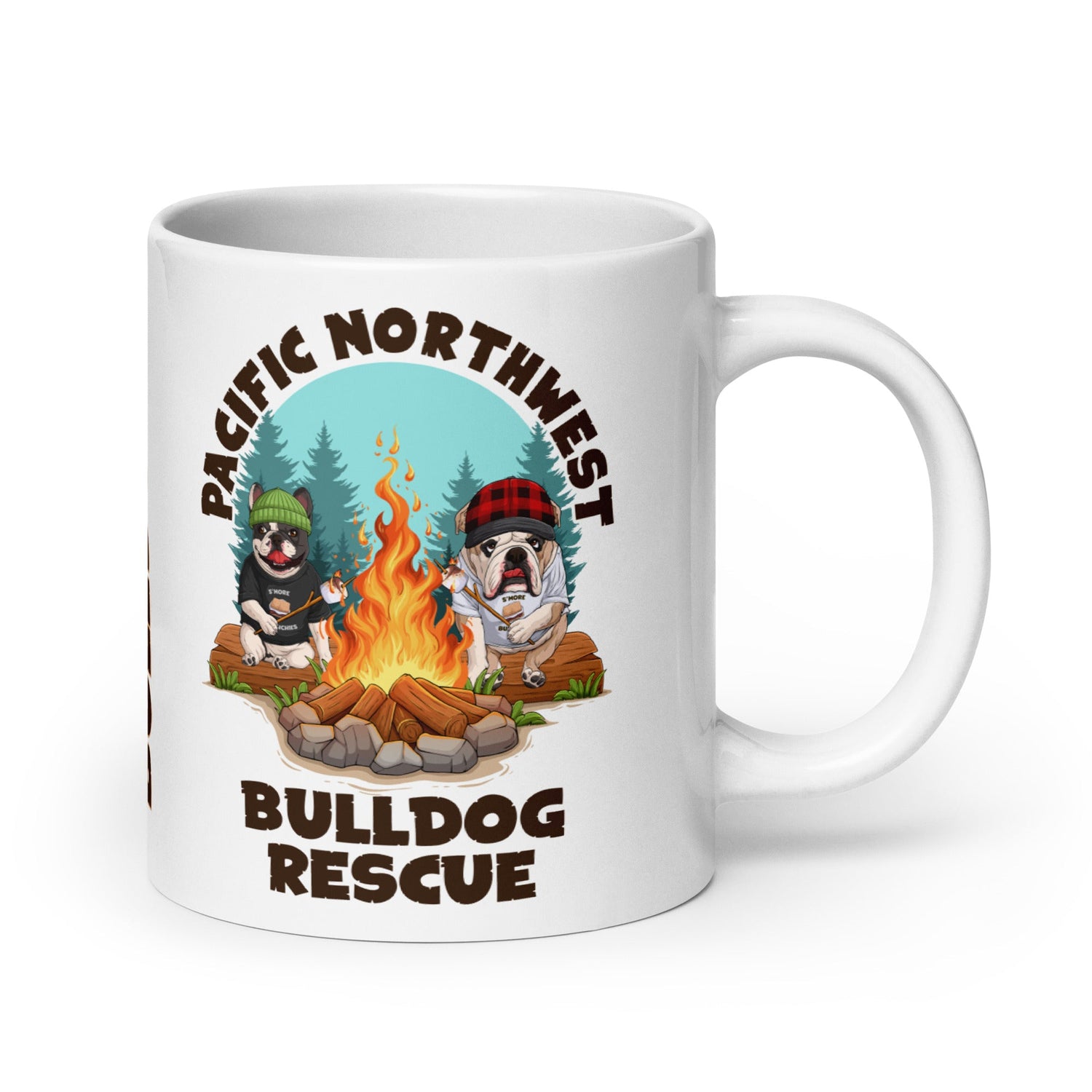 &quot;Campfire Bullies&quot; Pacific Northwest Bulldog Rescue Mug