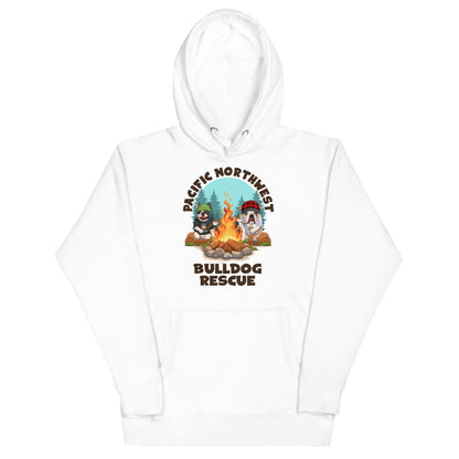 &quot;Campfire Bullies&quot; Pacific Northwest Bulldog Rescue Unisex Hoodie