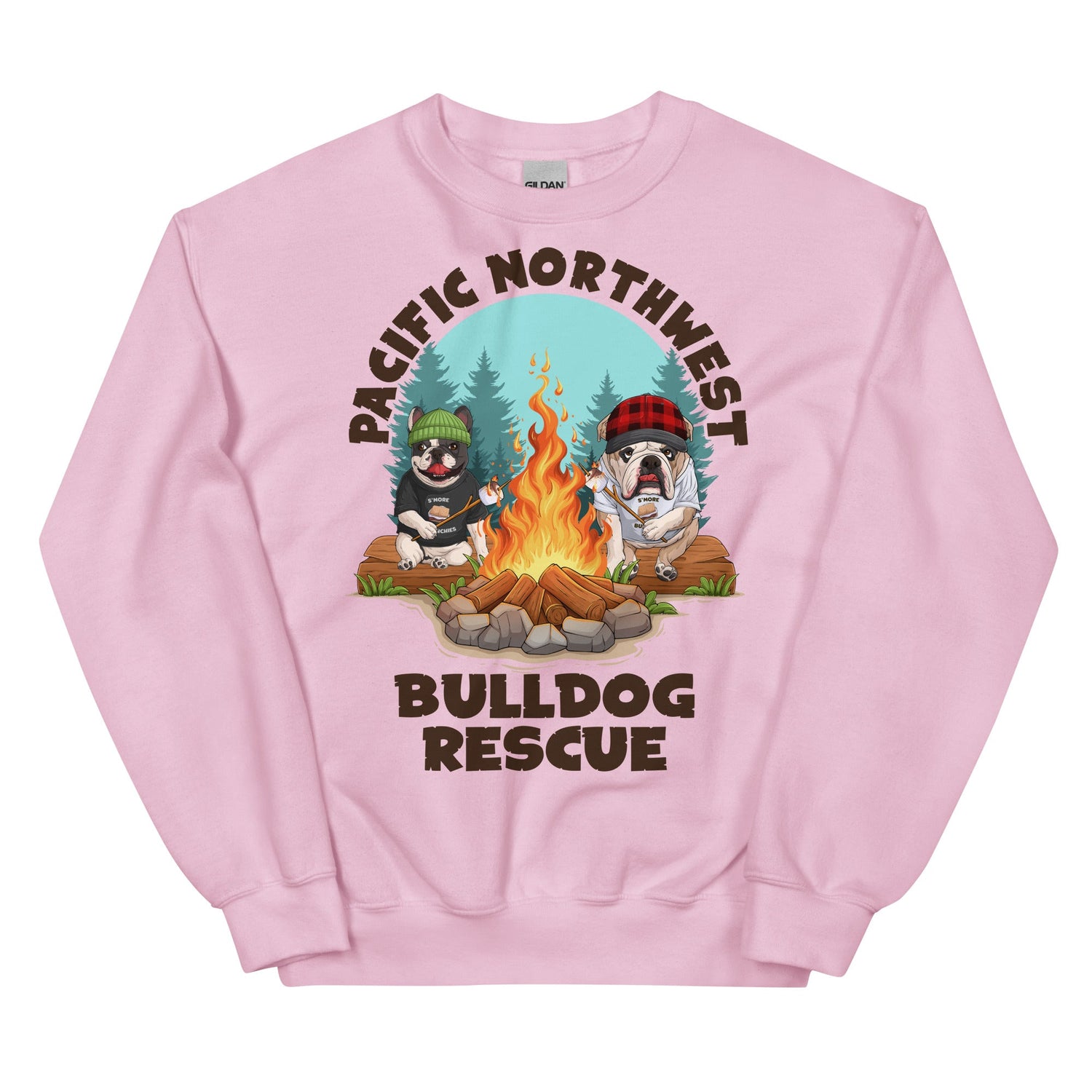 &quot;Campfire Bullies&quot; Pacific Northwest Bulldog Rescue Unisex Sweatshirt