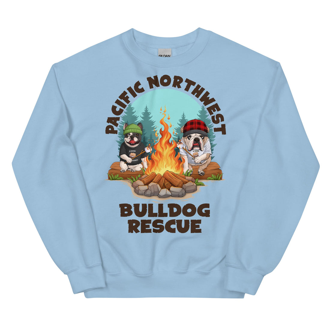 &quot;Campfire Bullies&quot; Pacific Northwest Bulldog Rescue Unisex Sweatshirt