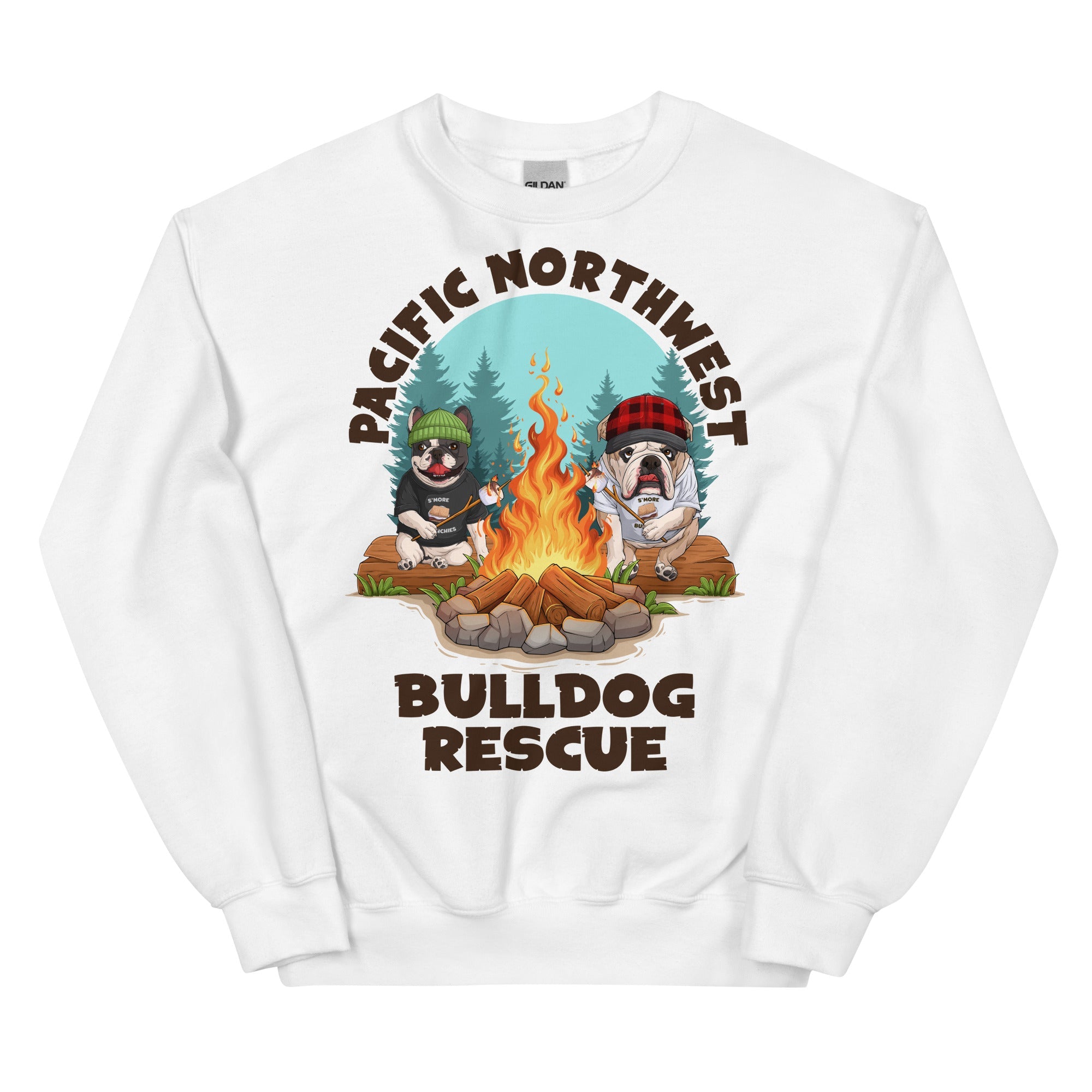 &quot;Campfire Bullies&quot; Pacific Northwest Bulldog Rescue Unisex Sweatshirt