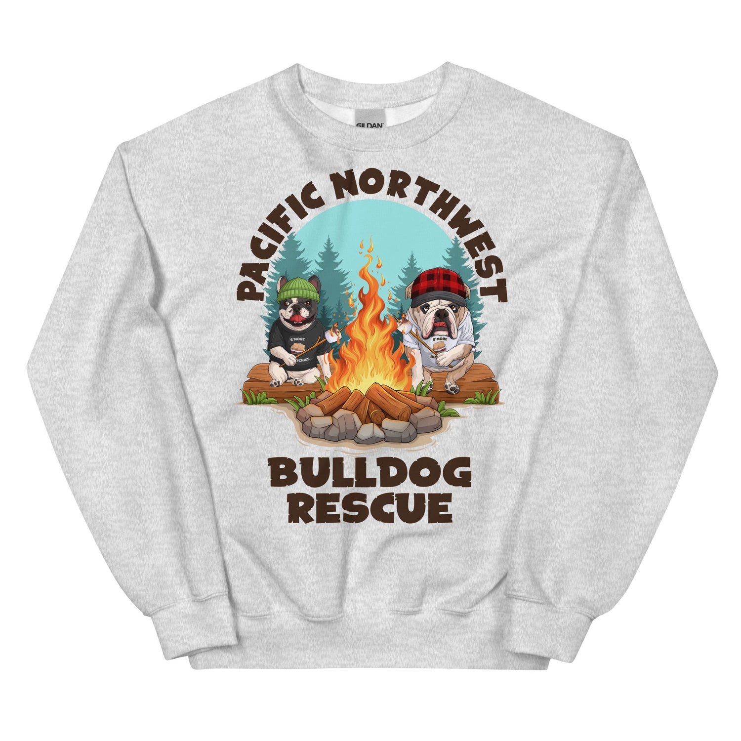 &quot;Campfire Bullies&quot; Pacific Northwest Bulldog Rescue Unisex Sweatshirt