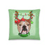 Christmas Lights + Antlers Pillow