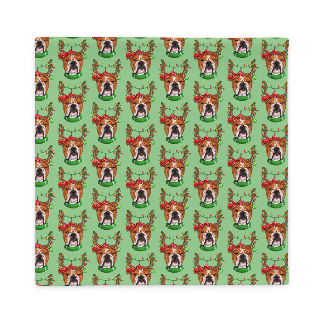 Christmas Lights + Antlers Pillow Case