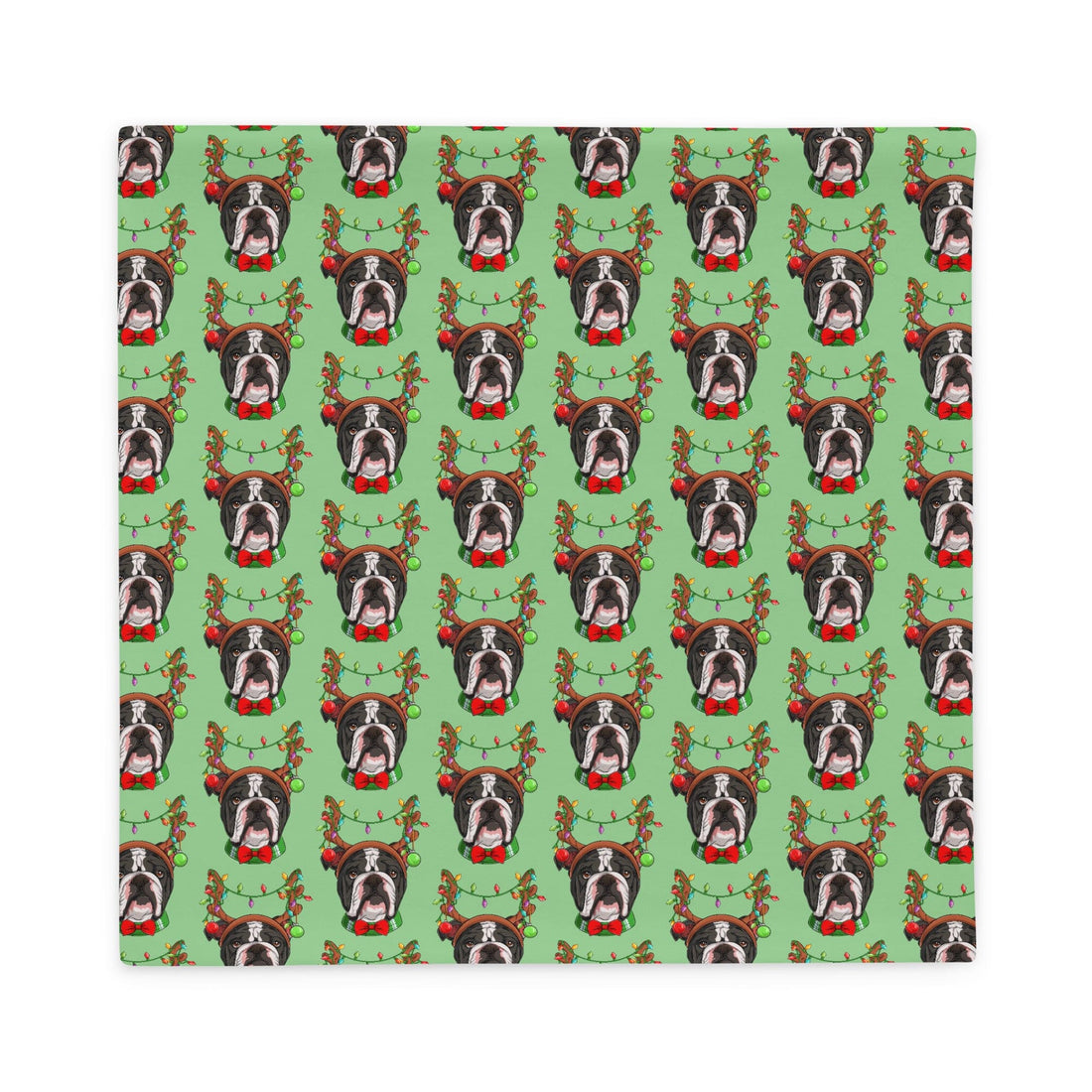 Christmas Lights + Antlers Pillow Case