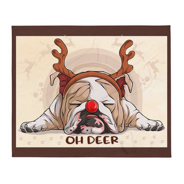 Christmas Oh Deer Throw Blanket