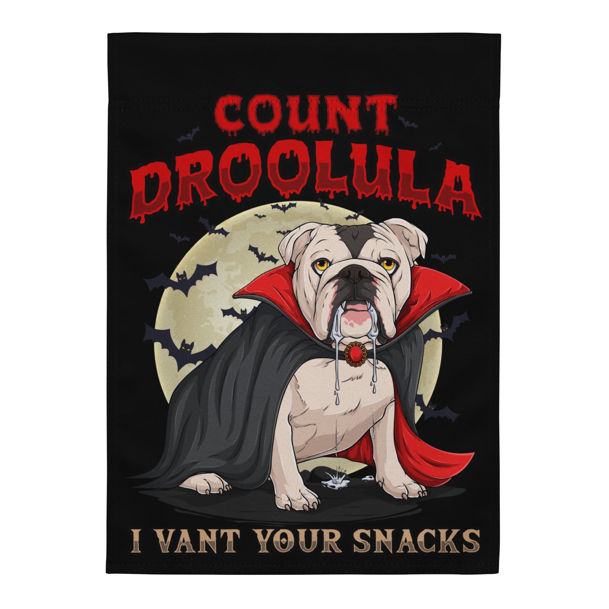 Count Droolula English Bulldog Garden Flag