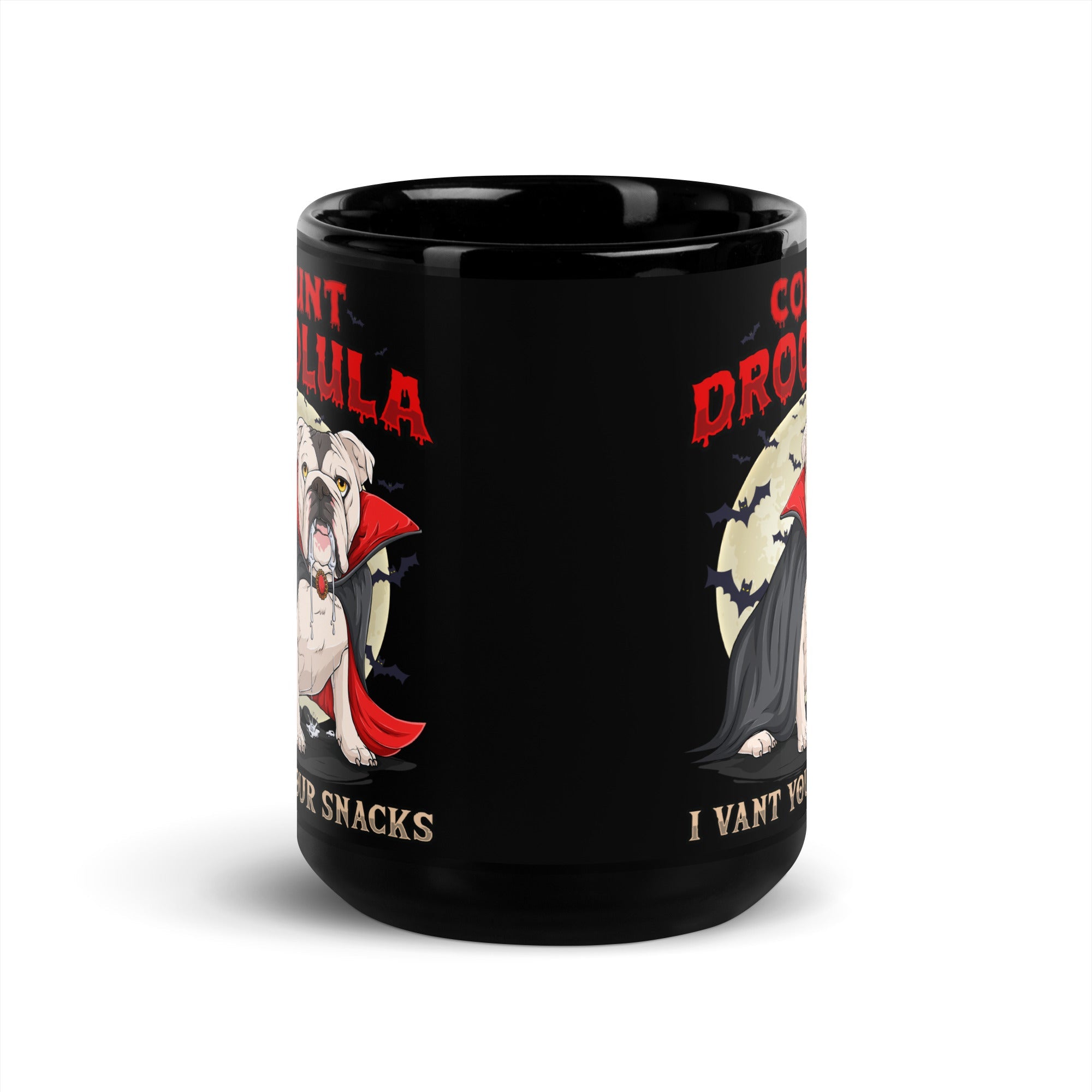 Count Droolula English Bulldog Halloween Mug (15oz)