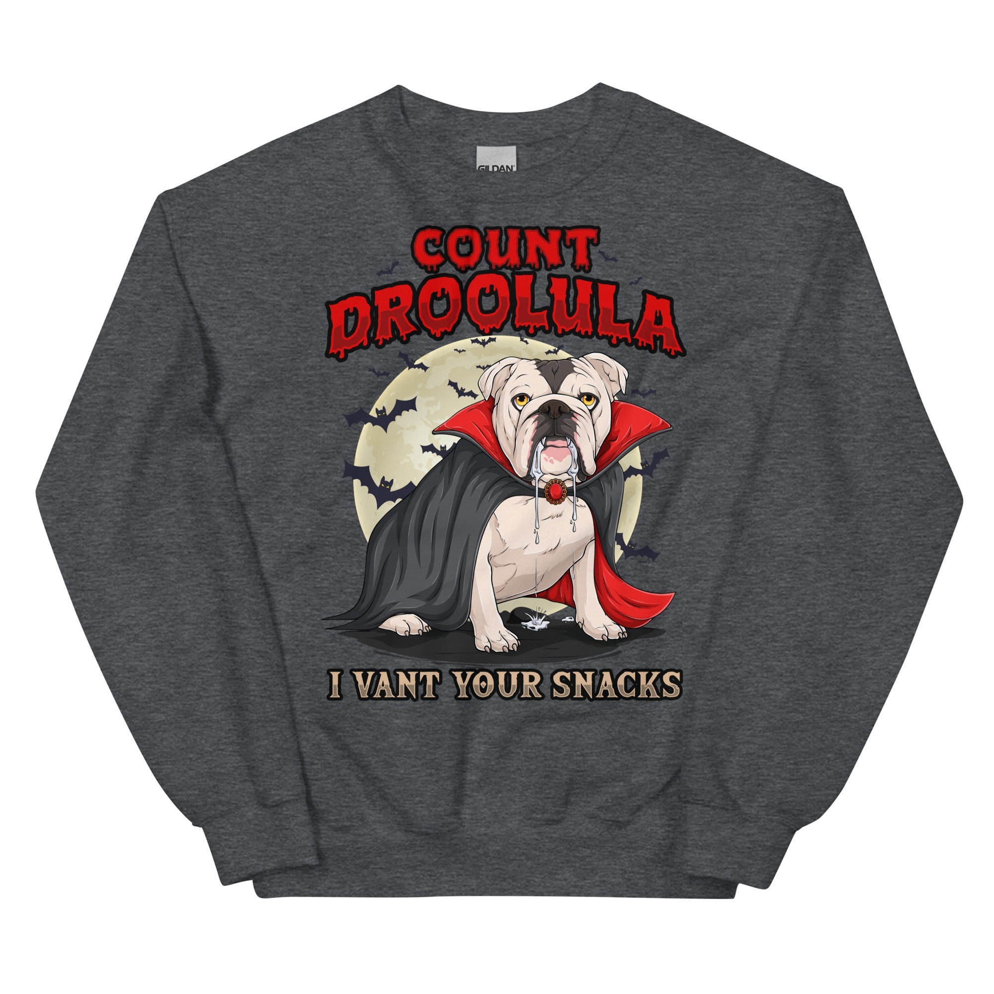 Count Droolula English Bulldog Halloween Sweatshirt