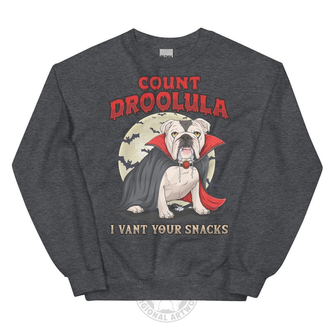 Count Droolula English Bulldog Halloween Sweatshirt