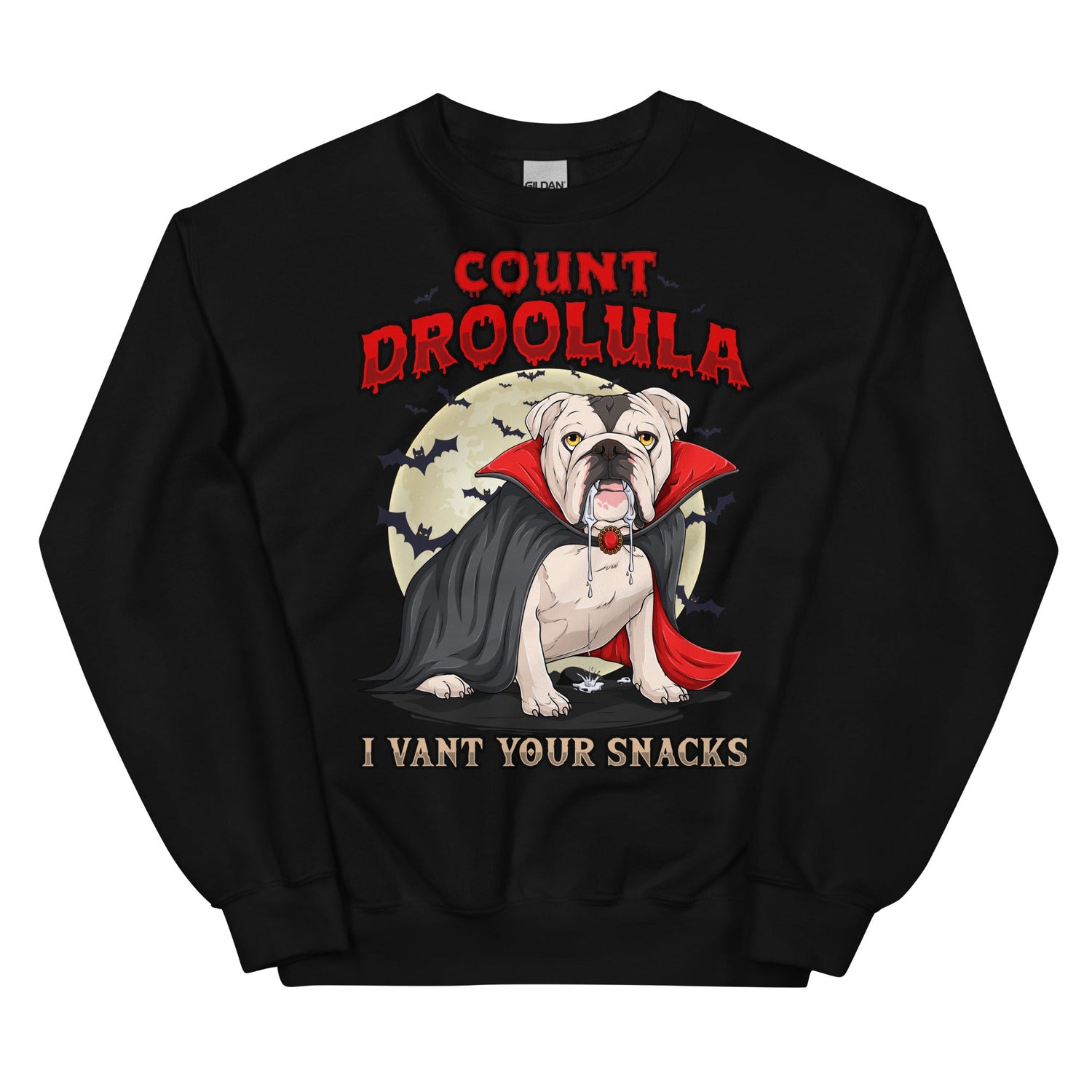 Count Droolula English Bulldog Halloween Sweatshirt