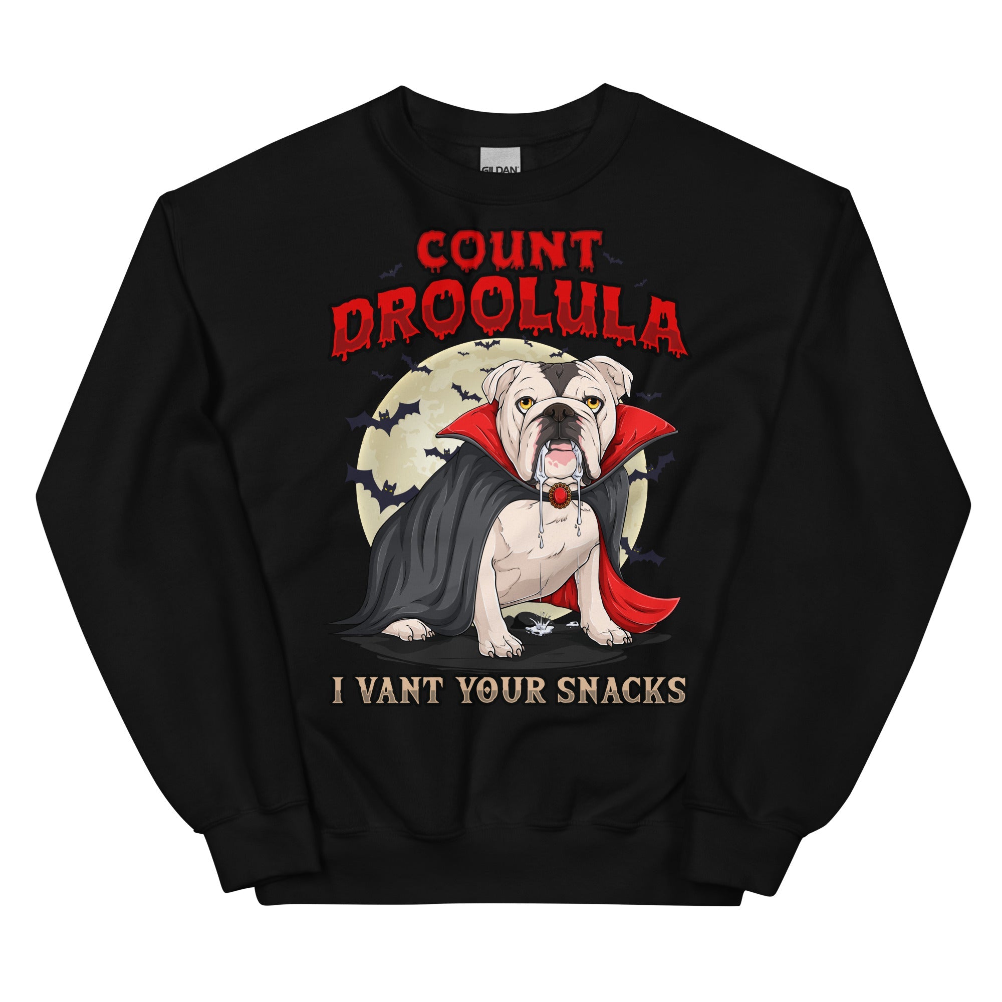 Count Droolula English Bulldog Halloween Sweatshirt