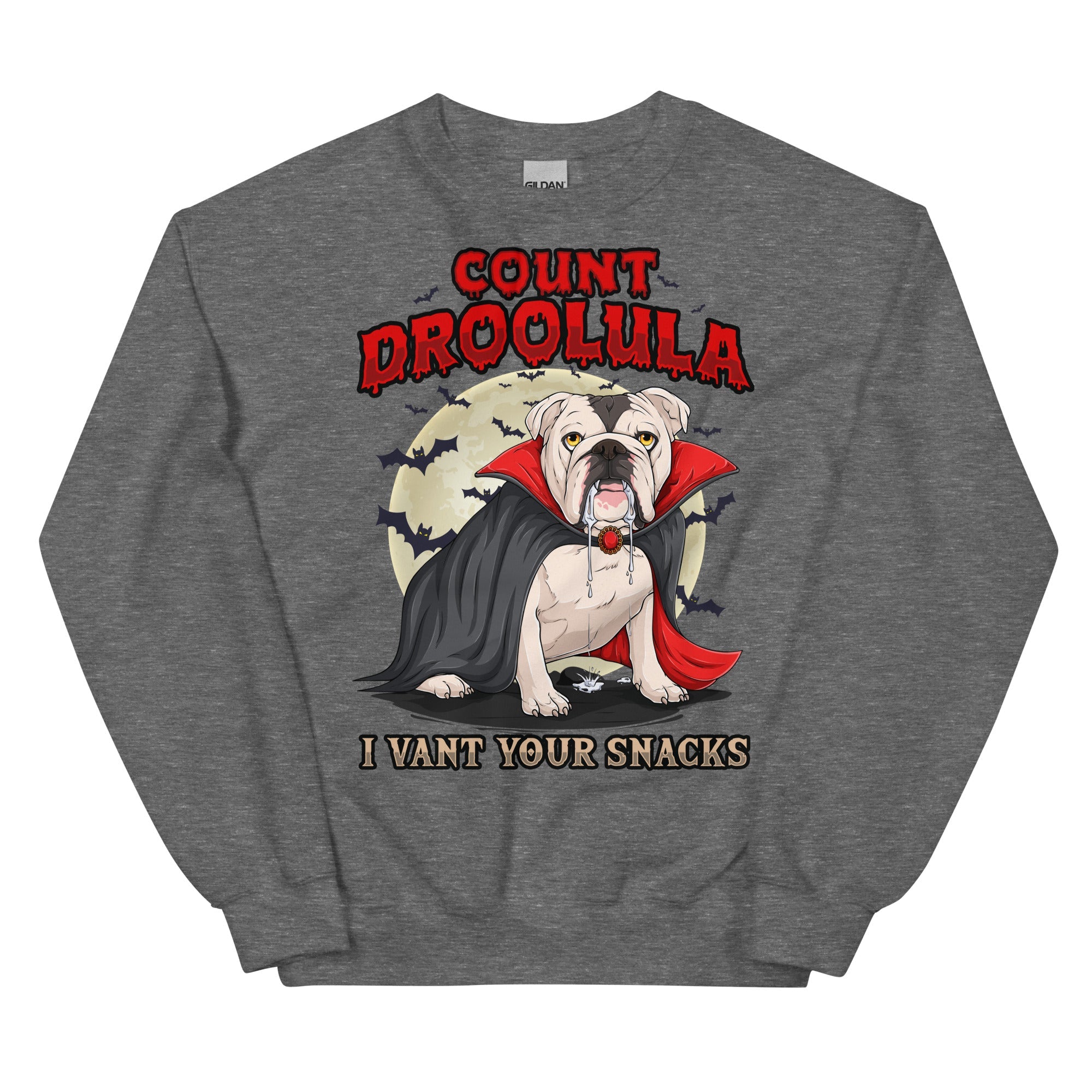 Count Droolula English Bulldog Halloween Sweatshirt