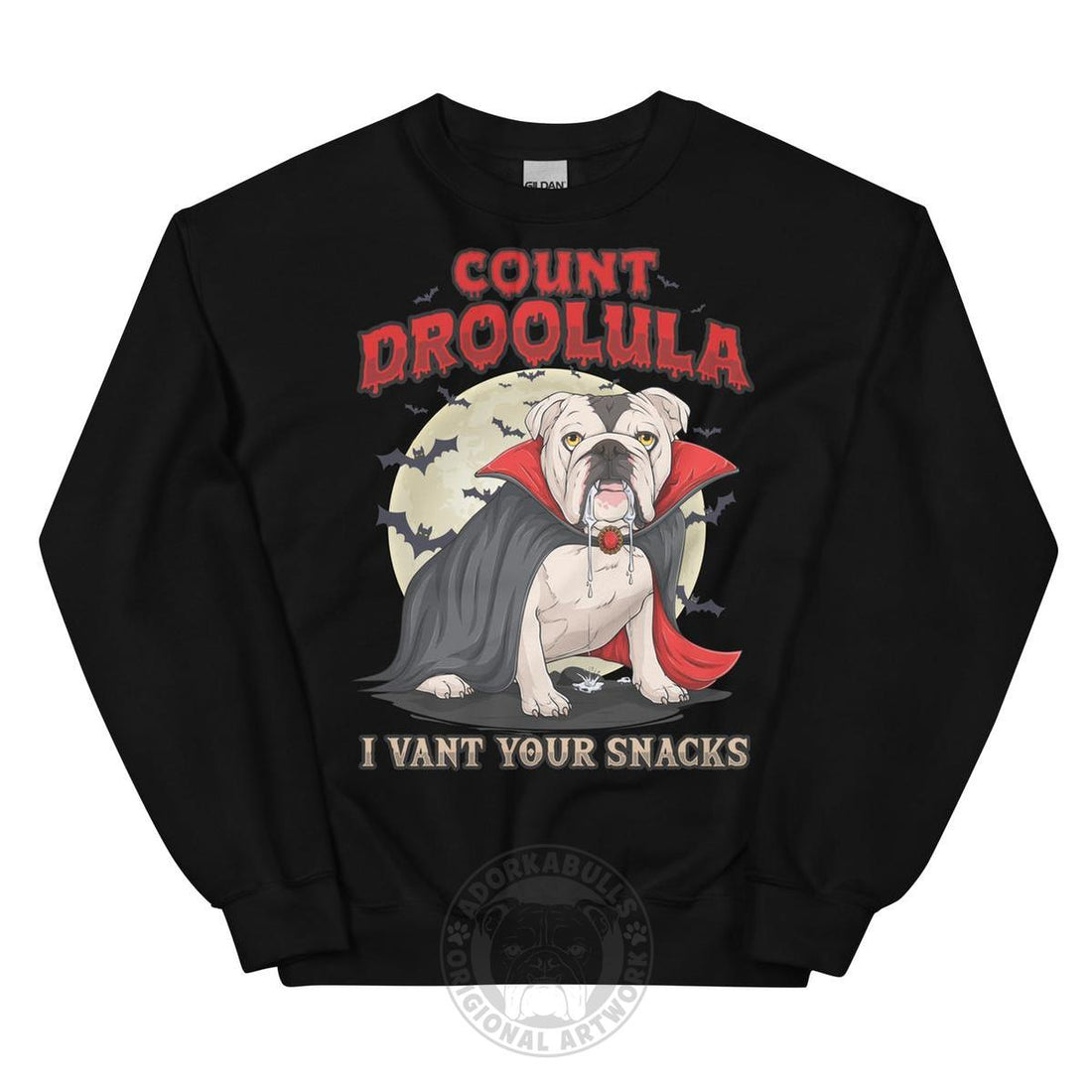 Count Droolula English Bulldog Halloween Sweatshirt