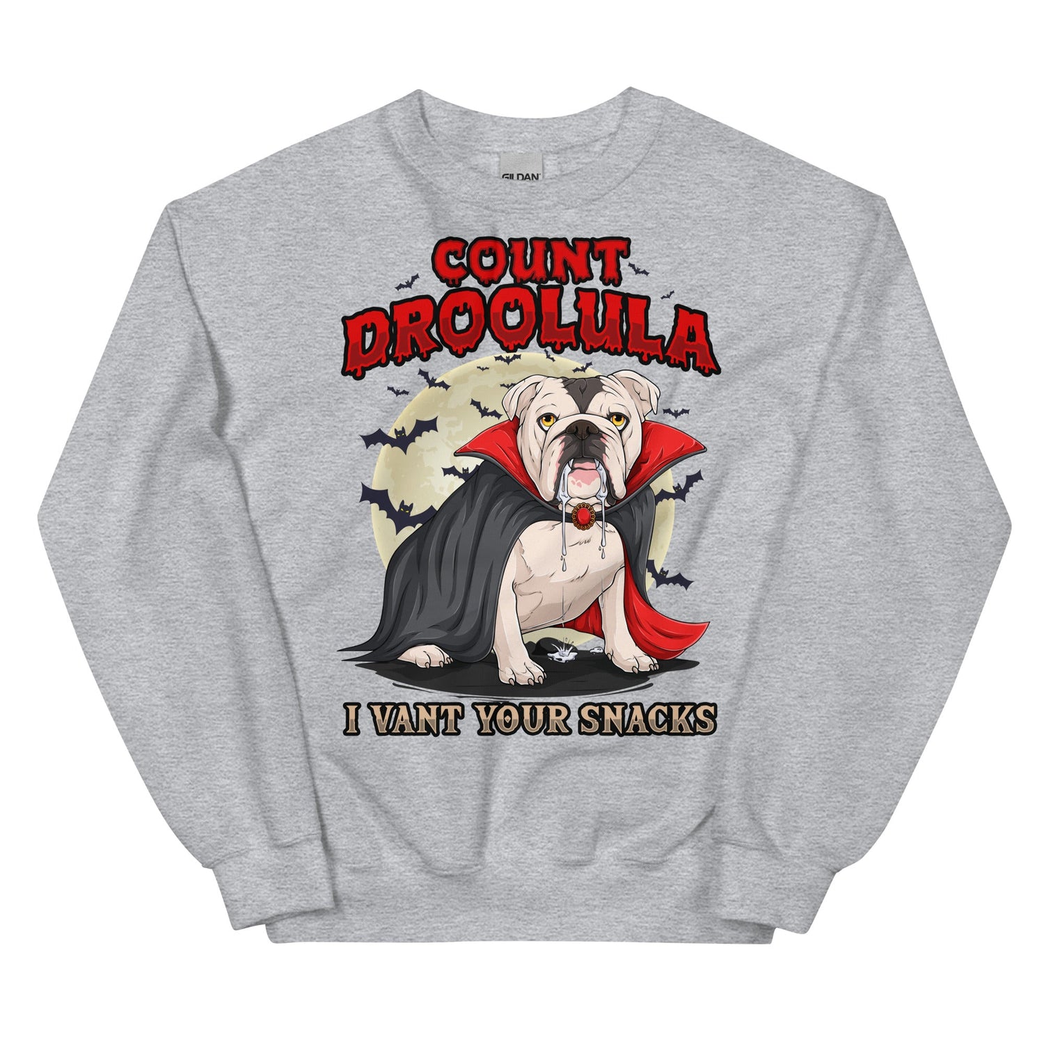 Count Droolula English Bulldog Halloween Sweatshirt