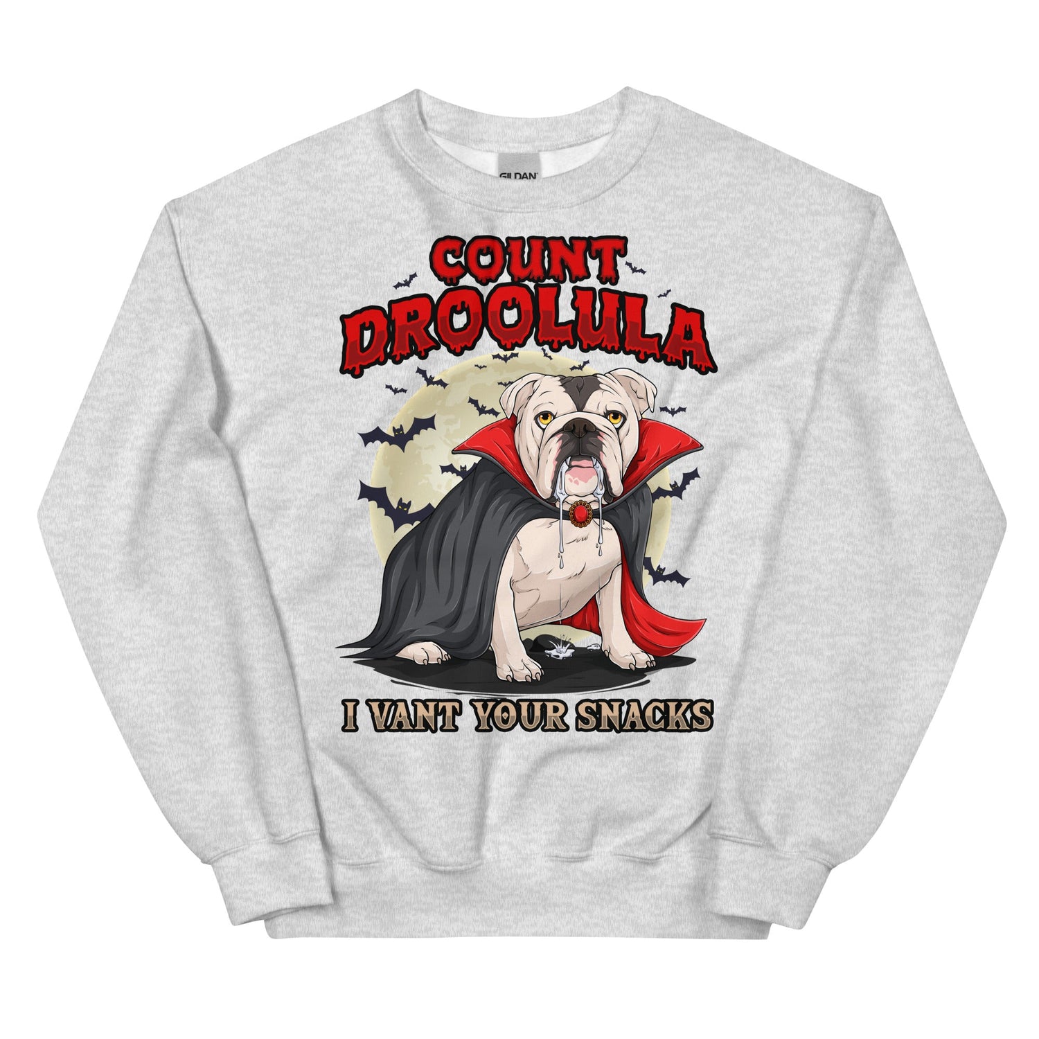 Count Droolula English Bulldog Halloween Sweatshirt