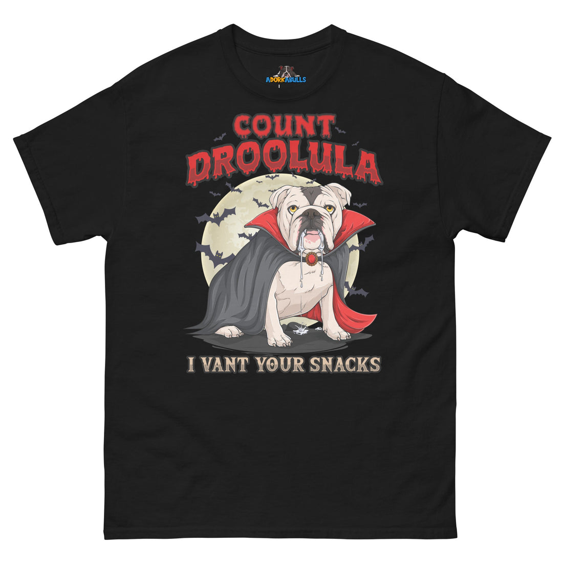 Count Droolula English Bulldog Halloween Tee