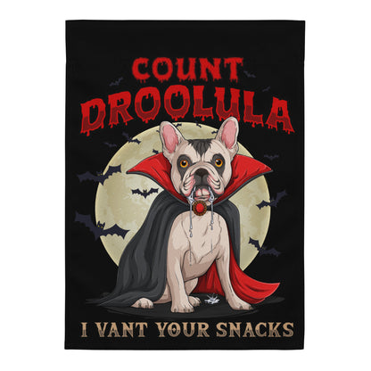 Count Droolula French Bulldog Garden Flag