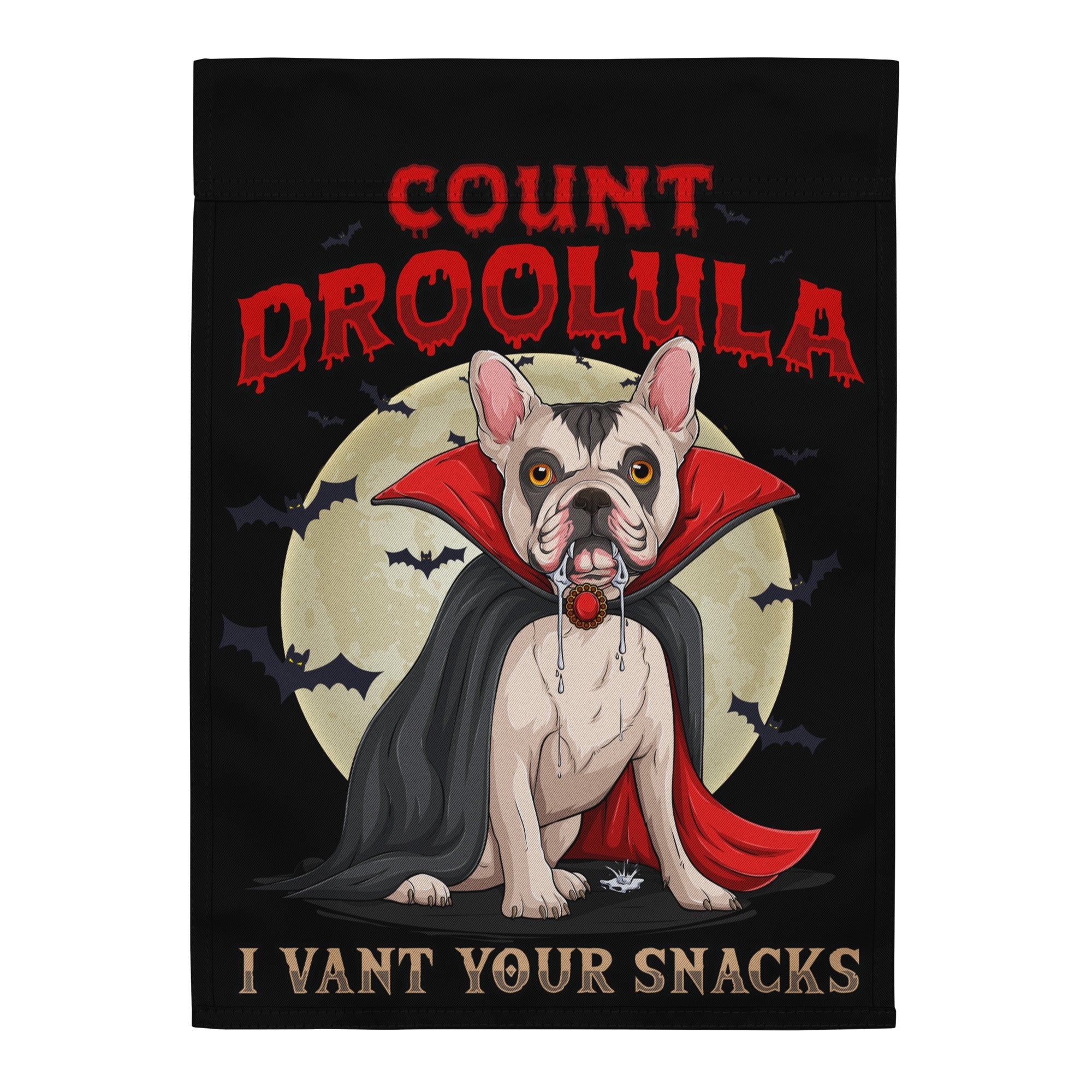 Count Droolula French Bulldog Garden Flag