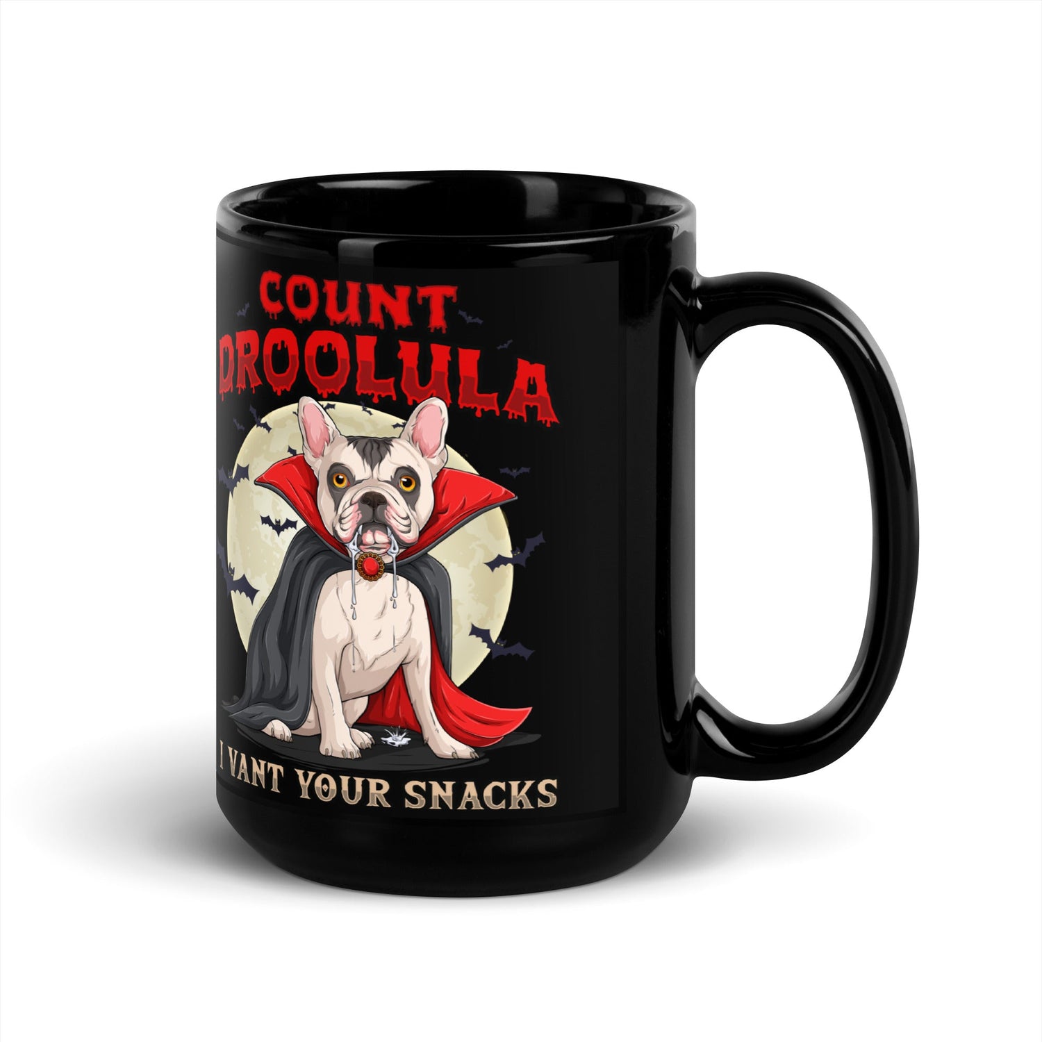 Count Droolula French Bulldog Halloween Mug (15oz)