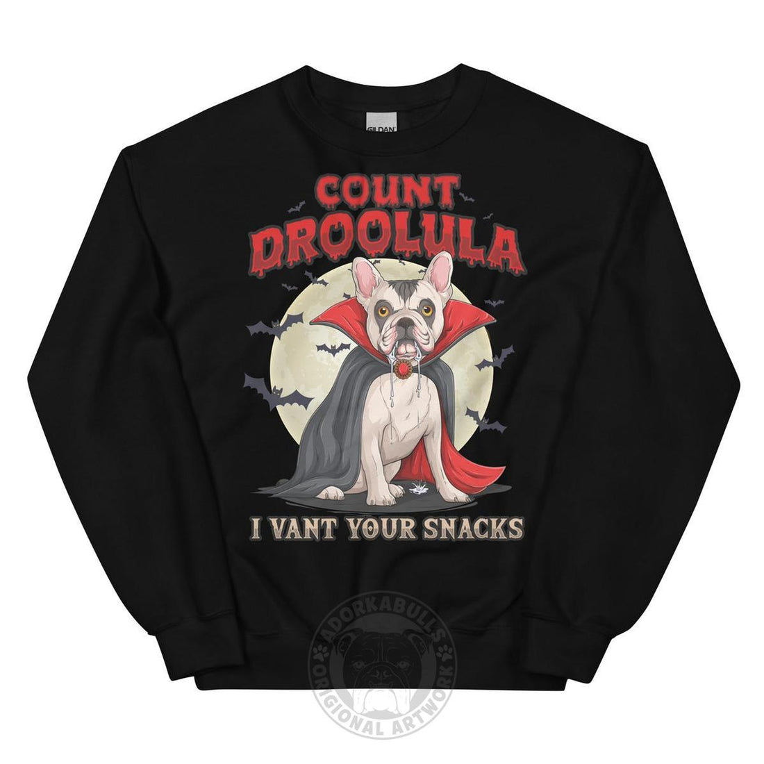 Count Droolula French Bulldog Halloween Sweatshirt