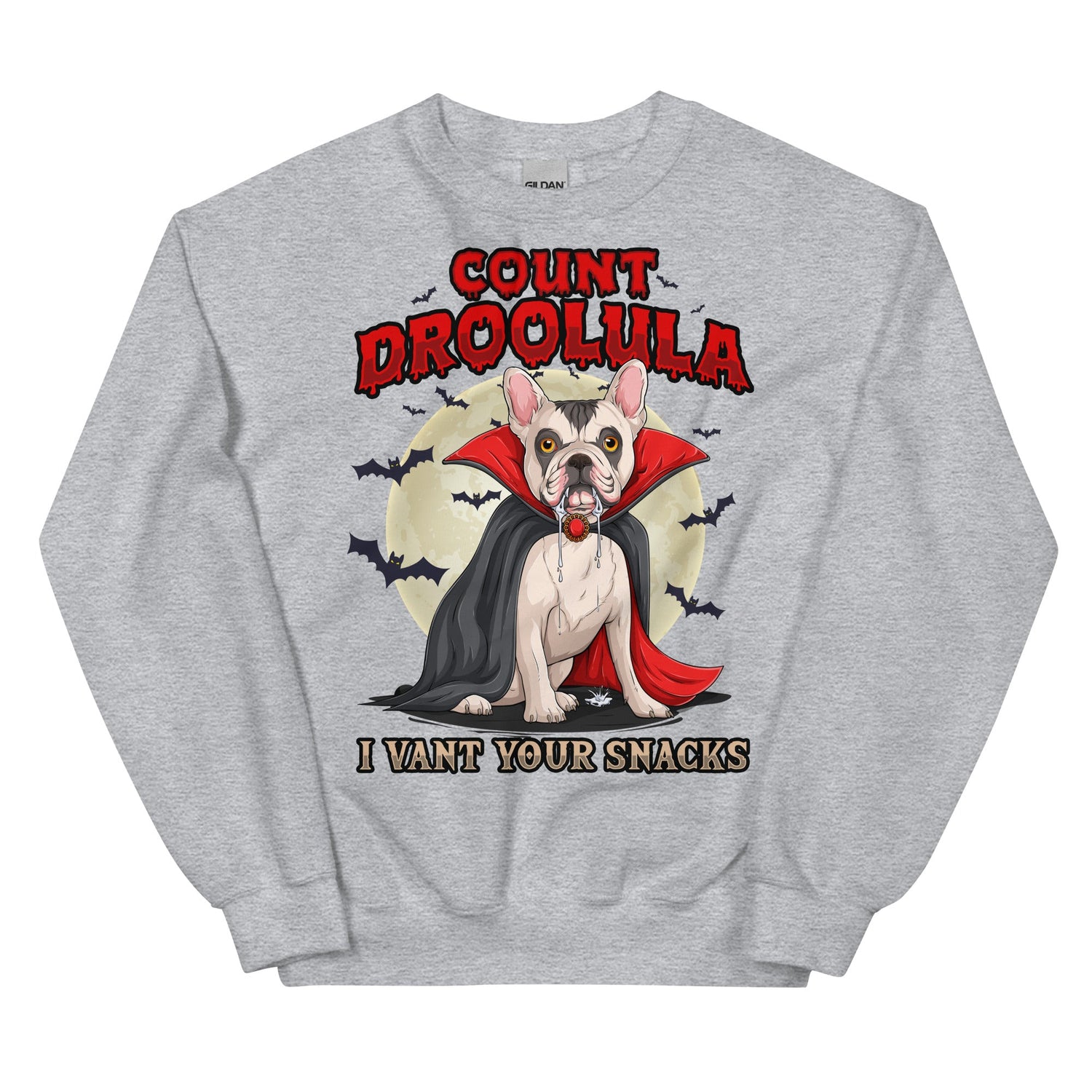 Count Droolula French Bulldog Halloween Sweatshirt
