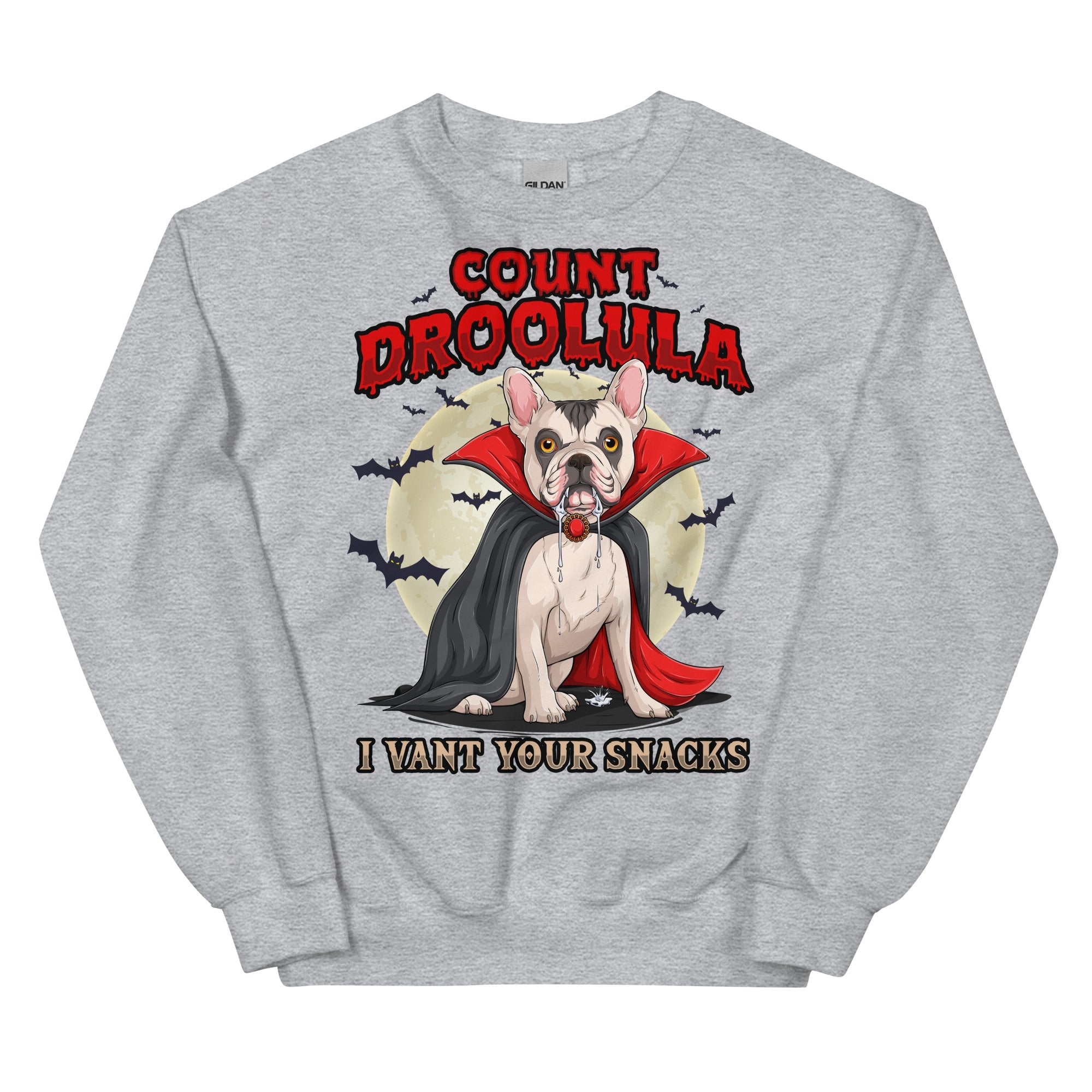 Count Droolula French Bulldog Halloween Sweatshirt