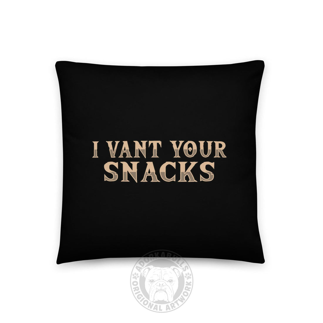 Count Droolula French Bulldog Throw Pillow