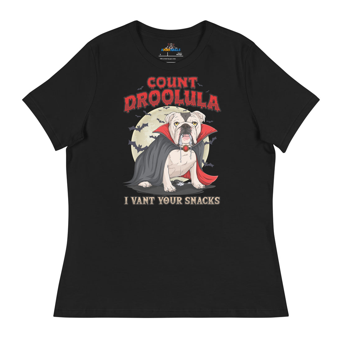 Count Droolula Women’s English Bulldog Halloween Tee