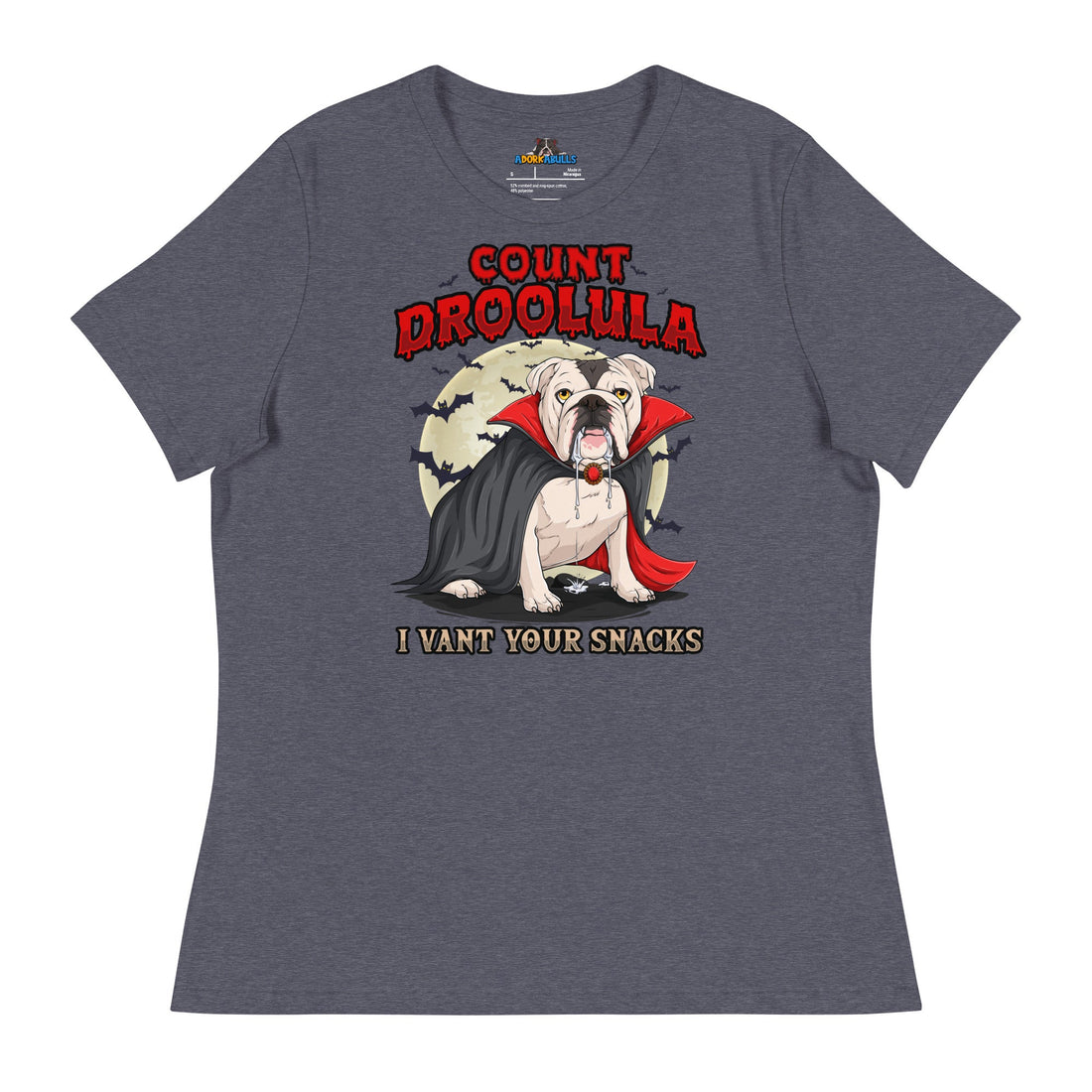 Count Droolula Women’s English Bulldog Halloween Tee