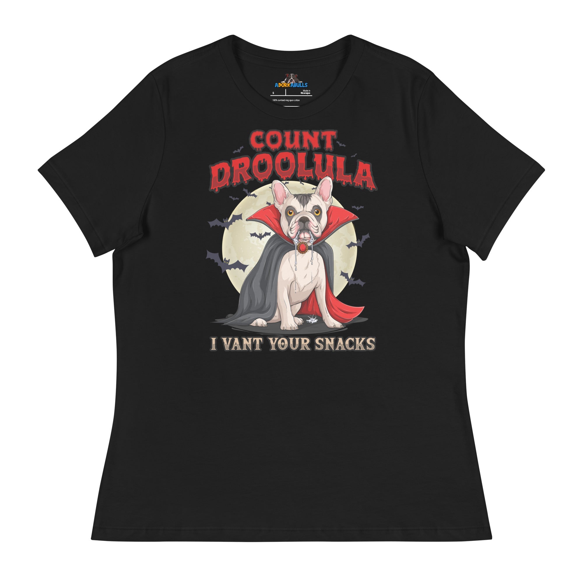 Count Droolula Women’s French Bulldog Halloween Tee