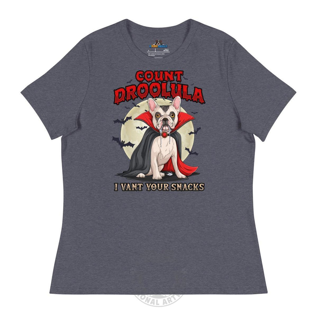 Count Droolula Women’s French Bulldog Halloween Tee