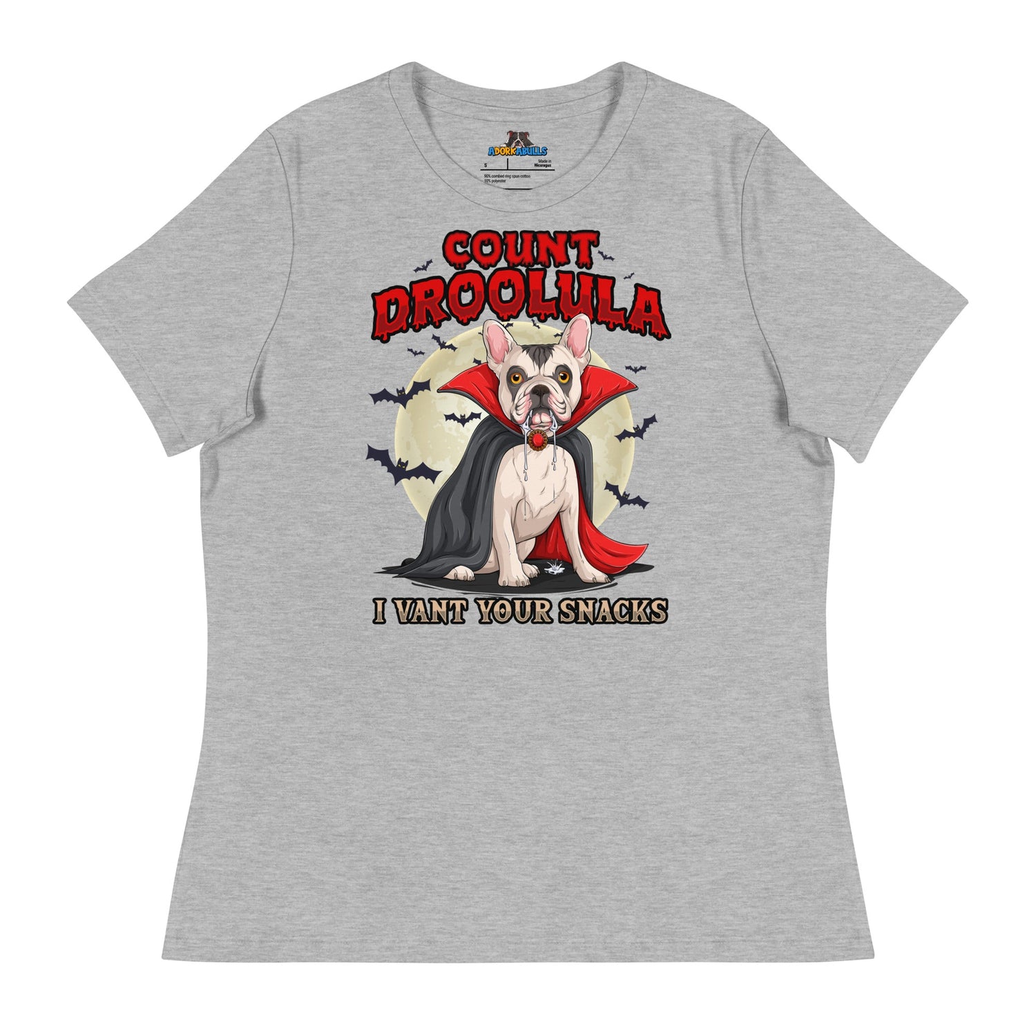 Count Droolula Women’s French Bulldog Halloween Tee