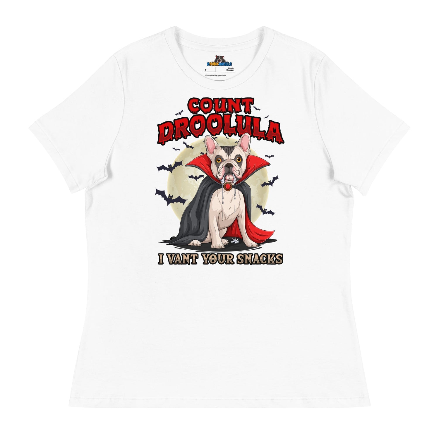 Count Droolula Women’s French Bulldog Halloween Tee