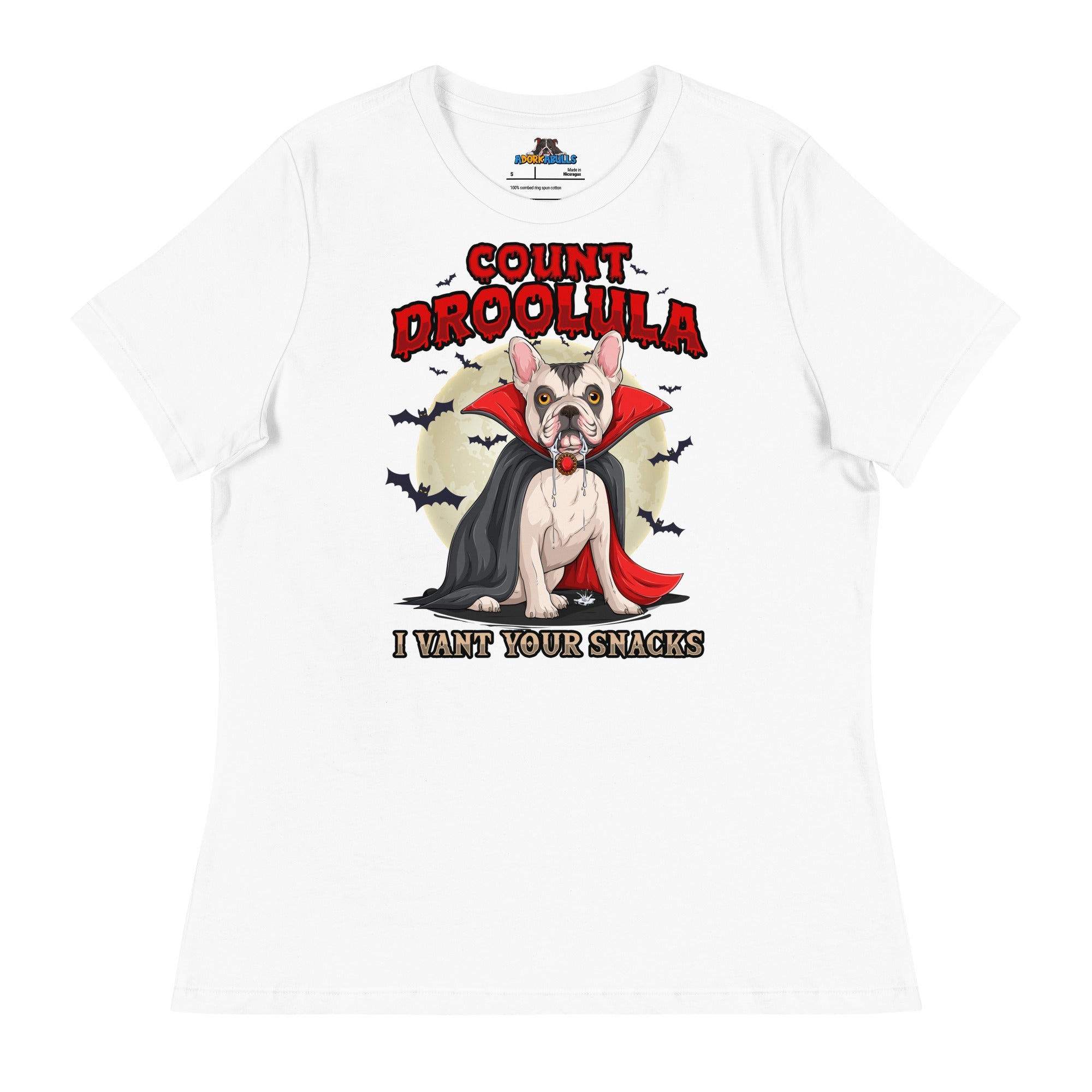 Count Droolula Women’s French Bulldog Halloween Tee