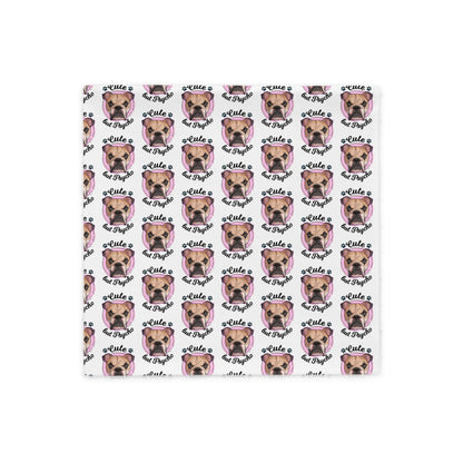 &quot;Cute but Psycho&quot; English Bulldog Pillow Case