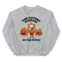 "Cutest Pumpkin in the Patch" Bulldog Unisex Sweatshirt | Red & White Colored