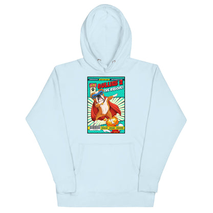 Dabbing Bulldog Superhero Comic Unisex Hoodie