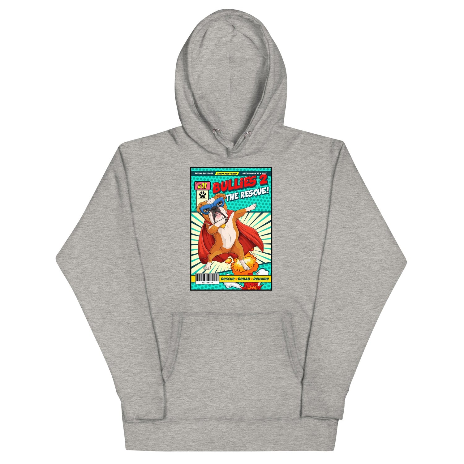 Dabbing Bulldog Superhero Comic Unisex Hoodie